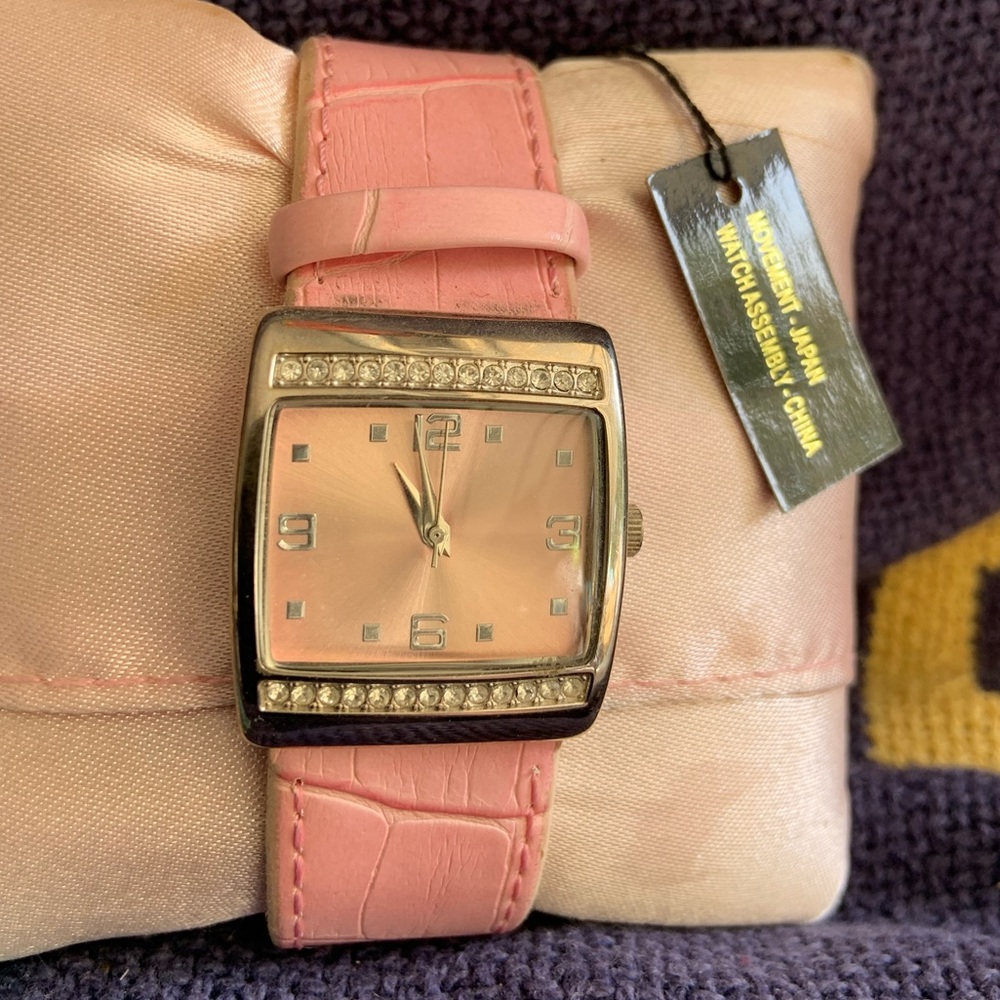 Mary Kay Pink Watch with Crystal Accents